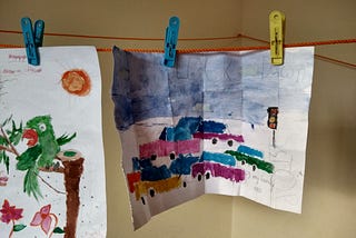 Art Experiments by a 6-year-old child during Lockdown 1.0,