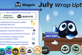 Magpie’s July Wrap-Up