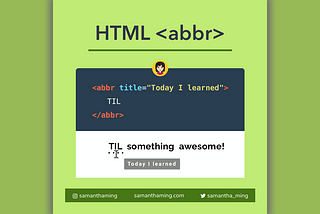HTML abbr Tag