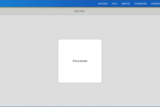 A screenshot of modal component with blurred background in NextJs project by Deepak Kumar