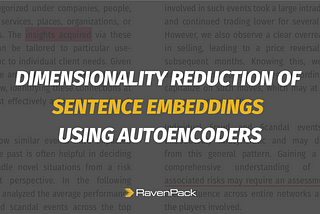 Using tied autoencoders to fine-tune and reduce sentence embeddings