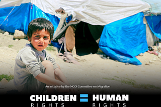Young boy in refugee camp. Source NGO Committee on Migration.