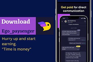 On the EGO_Paysenger platform your time and influence are commodities which can be monetized with…