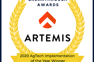 Artemis wins Agtech Breakthrough Award
