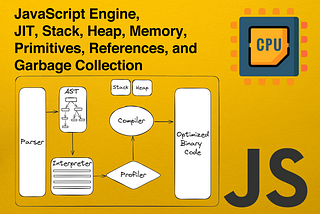 JavaScript Engine, JIT compiler, Stack, Heap, Memory, Primitives, References, and Garbage…