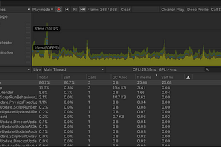 Using the Unity Profiler