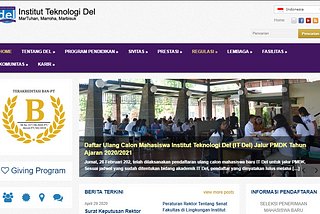 User Interface Exploration of Del Institute Of Technology (Website Campus)