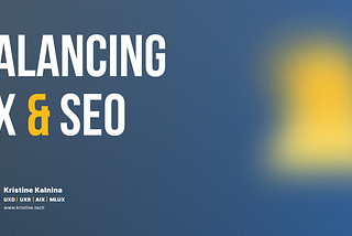 Finding a balance between UX and SEO