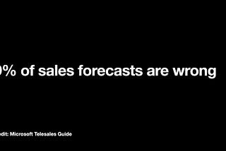 Setting expectations in sales forecasts.