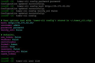 tower-cli config