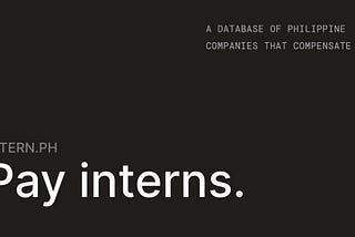 Intern.ph shares companies & startups, and how they compensate