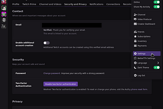 Set up 2FA (Two Factor Authentication) for Twitch with Google Authenticator (or other TOTP client)