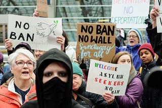 Protesting Muslim Ban: Solidarity Against Alt Right