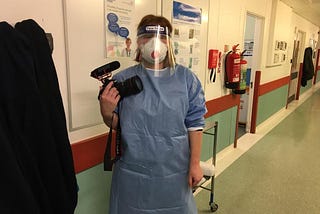 Jennifer Bruce wearing PPE at the Royal Liverpool Hospital