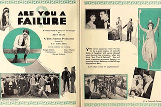 Advertisement for the American comedy drama film Are You a Failure? (1923), from the insert after page 18 of the January 27, 1923 Exhibitors Trade Review.