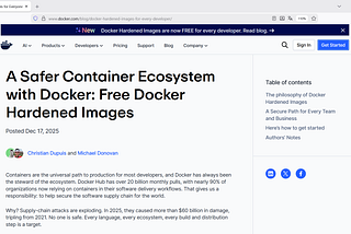 Segurança em containers: Docker Hardened Images como um serviço gratuito!