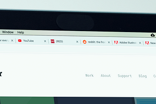 A close up image depicting 10 tabs open on an internet browser