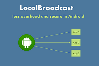 Local Broadcast, less overhead and secure in Android