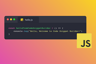 Code Snippet Builder — Create stunning code snippets