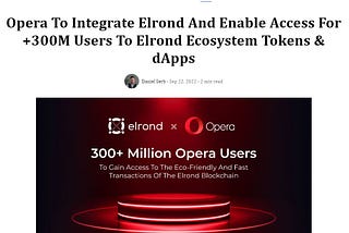 Elrond News Now — Breaking News