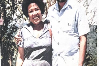 Photo of my aunt Dylyn Riley Dalton, and former Prime Minister Maurice Bishop