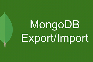 Mongo Export/Import as JSON file in Linux/Mac