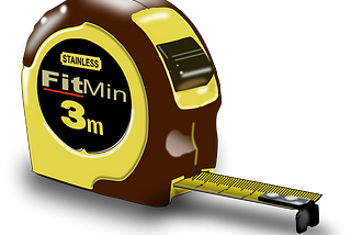 A black and yellow measuring tape