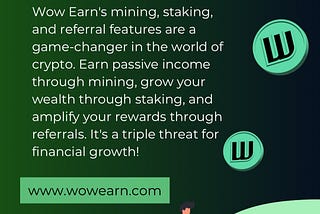My Incredible Journey with the WOW Earn Wallet: Exploring WOW EARN FEATURES, Pt 1