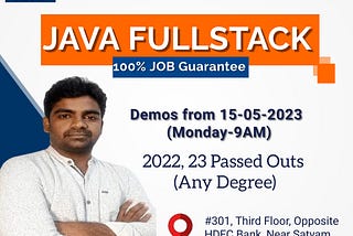 JAVA FULL STACK || 100% job Guarantee || Any Degree 2022–2023 Passed Outs