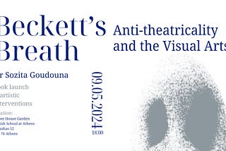 BOOK LAUNCH: BECKETT’S BREATH BY DR. SOZITA GOUDOUNA