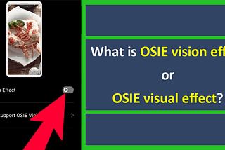 What is OSIE vision effect?