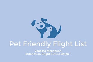 PET FRIENDLY FLIGHT LIST