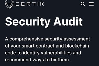 We are very happy to announce that Certik has security audit soon 🔜.