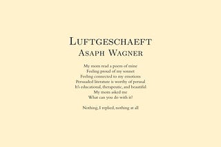Luftgeschaeft — Asaph Wagner