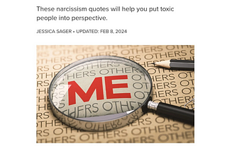 Beware of narcissistic people