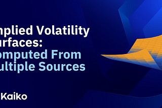 Kaiko’s Multi-Source Implied Volatility Surface: A fundamental product for options trading