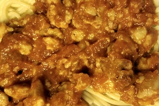 Main Dishes — Chicken Meatballs and Spaghetti