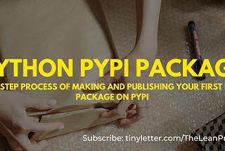 Publish Your First Python Package on PyPI