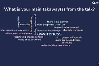 Poll: What is your main takeaway(s) from the talk? Details below