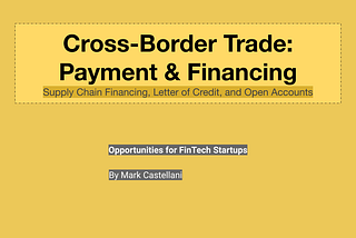 Cross-Border Trade: Payment & Financing