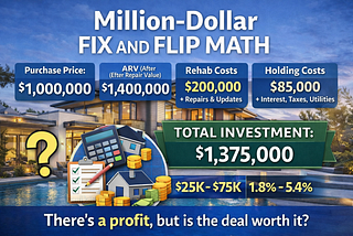 Million-dollar fix and flip investing is a very different business than entry-level house flipping.