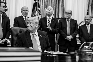 Trump at a bill signing ceremony.