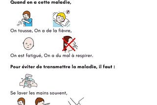 Le Coronavirus et les gestes de prévention expliqués en FALC (Facile à lire et à comprendre).