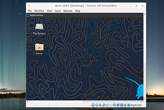 A simple Arch setup with xfce desktop environment