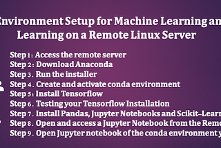 Python Environment Setup for Machine Learning and Deep Learning on a Remote Linux Server