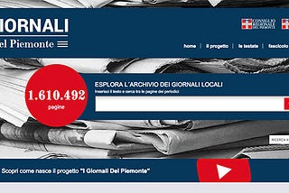 I giornali del Piemonte: on line un’edicola del tempo