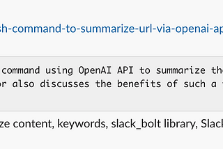 Building a Slack slash command to summarize url via OpenAI API