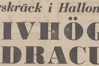 Dracula in Hallonbergen, the Grim Reaper in Vaxholm… and a haunted castle!