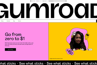 Screenshot of gumroad.com captured by the author