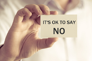 Sometimes we have to say ‘no’